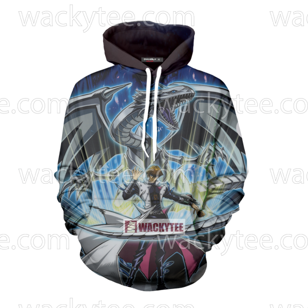 Yu gi Oh! Seto Kaiba And Blue-eyes White Dragon Hoodie