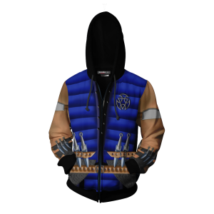 Mortal Kombat Sub-Zero Cosplay Zip Up Hoodie Jacket