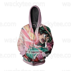 Boku No Hero Academia Izuku Midoriya 3D Zip Up Hoodie