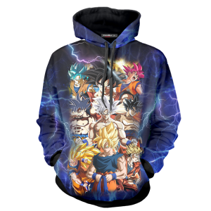 Dragon Ball Super Goku All Forms 3D Hoodie