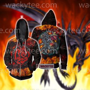 Yu-Gi-Oh! Red-Eyes Flare Metal Dragon Cosplay Zip Up Hoodie Jacket