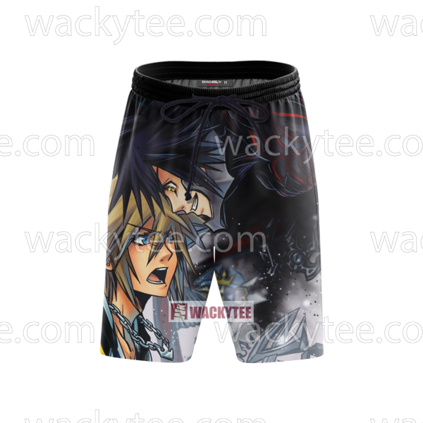 Kingdom Hearts Vanitas And Sora 3D Beach Shorts