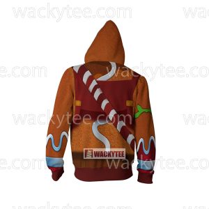 Fortnite Gingerbread Skin Cosplay Zip Up Hoodie Jacket