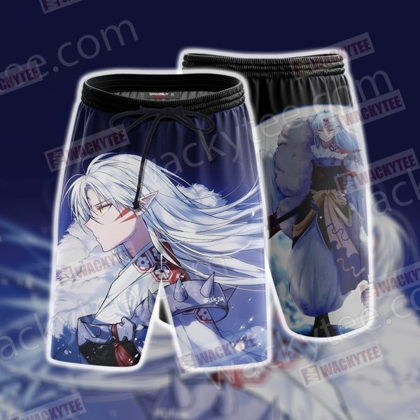 Inuyasha Sesshomaru 3D Beach Shorts