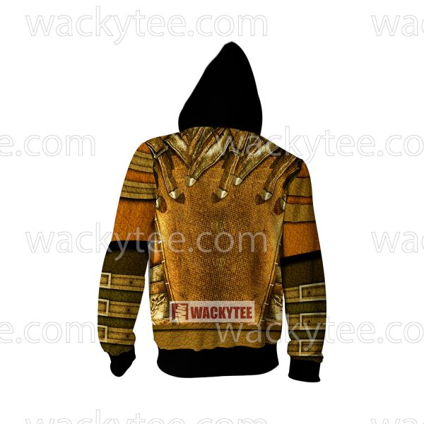 Mortal Kombat Scorpion Cosplay Zip Up Hoodie Jacket