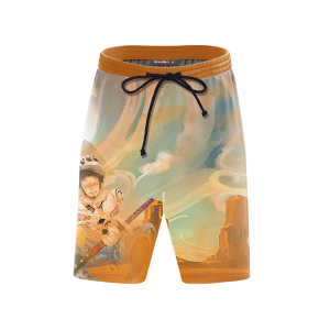 One Piece Trafalgar D. Water Law 3D Beach Shorts