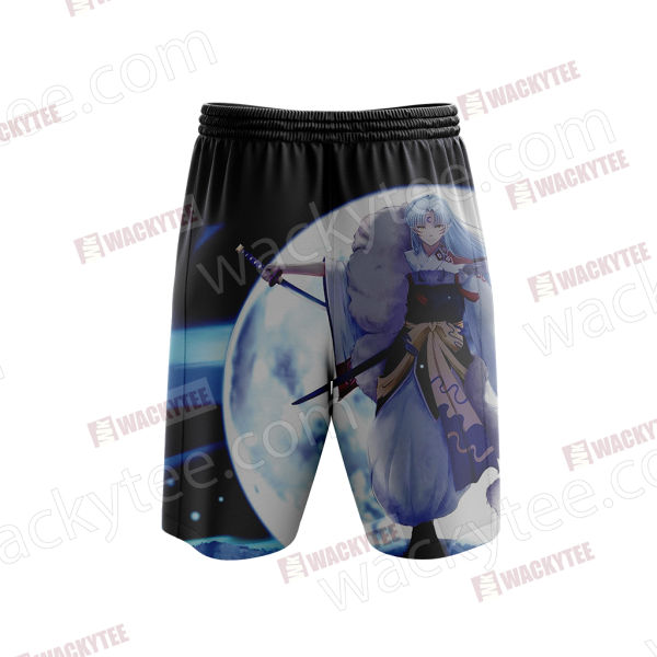 Inuyasha Sesshomaru 3D Beach Shorts