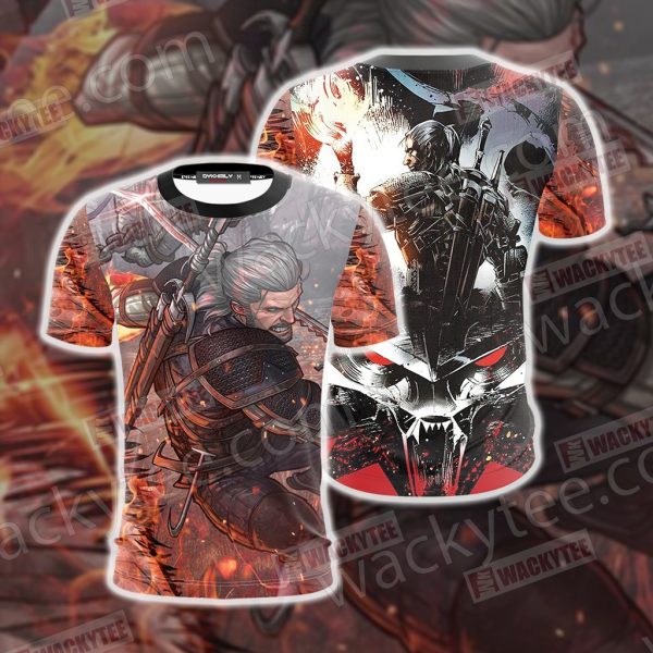 The Witcher 3 Wild Hunt Geralt 3D T-shirt