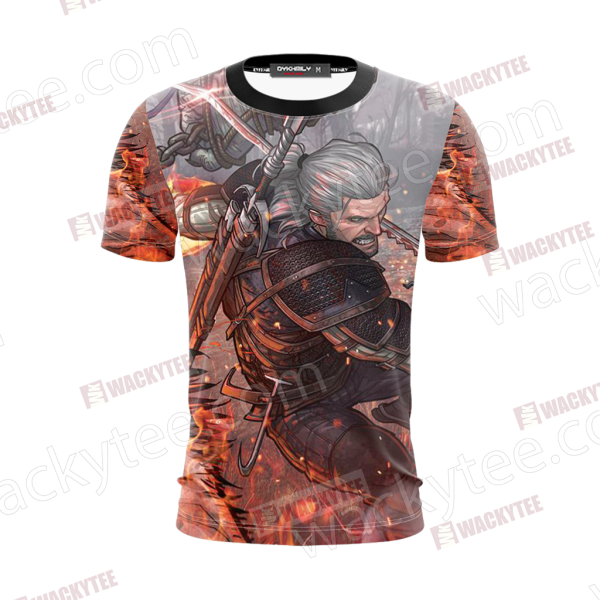 The Witcher 3 Wild Hunt Geralt 3D T-shirt