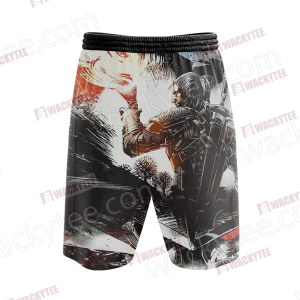 The Witcher 3 Wild Hunt Geralt 3D Beach Shorts