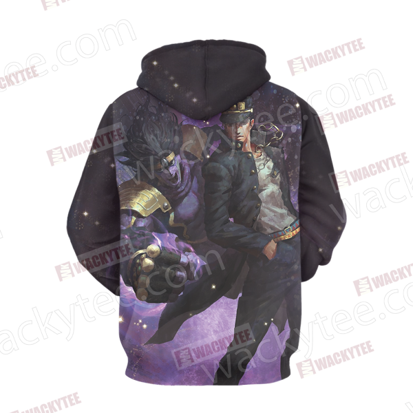 Jojo’s Bizarre Adventure Jotaro Kujo And Star Platinum 3D Hoodie