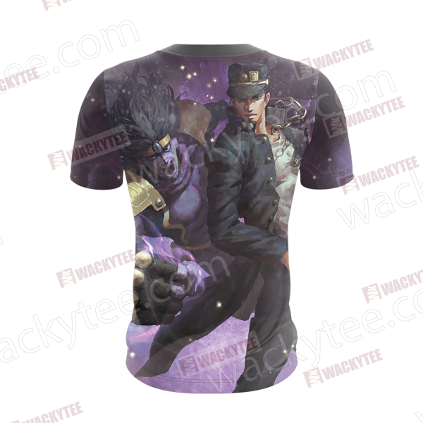 Jojo’s Bizarre Adventure Jotaro Kujo And Star Platinum 3D T-shirt