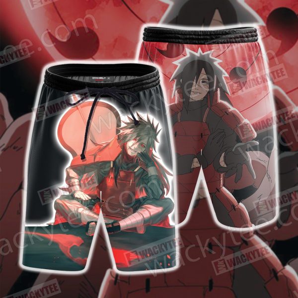 Naruto Uchiha Madara 3D Beach Shorts