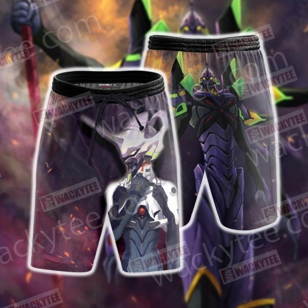 Shin Seiki Evangelion Ikari Shinji 3D Beach Shorts