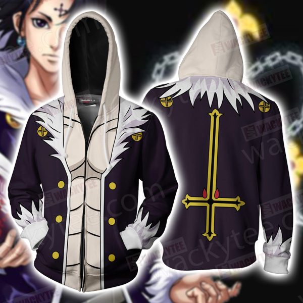 Hunter x Hunter Kuroro Lucifer Cosplay Zip Up Hoodie Jacket