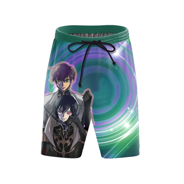 Code Geass Suzaku and Lelouch 3D Beach Shorts