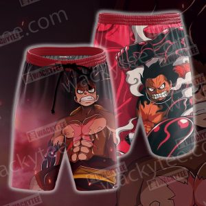 One Piece Luffy Snake Man 3D Beach Shorts