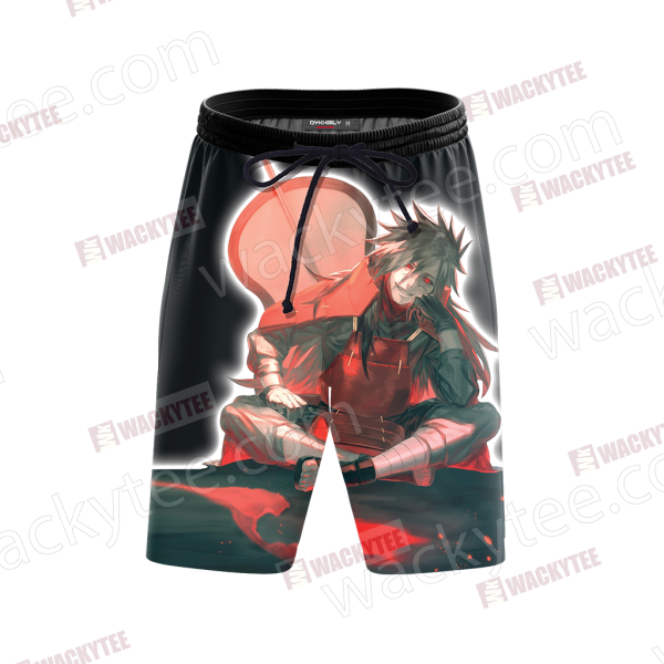 Naruto Uchiha Madara 3D Beach Shorts