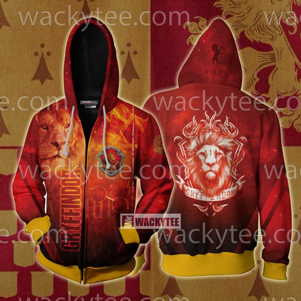 The Brave Gryffindor Harry Potter New Look Zip Up Hoodie