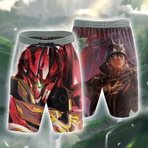 Mobile Suit Gundam Sinanju 3D Beach Shorts