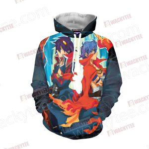 Gurren Lagann Simon and Kamina 3D Hoodie