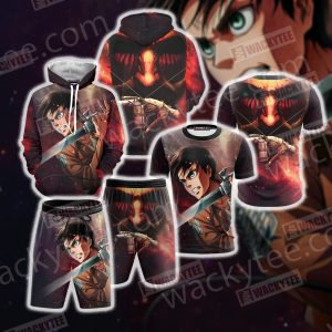 Attack On Titan Eren Jaeger 3D Beach Shorts