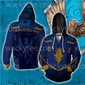 Ravenclaw The Doors Of Wisdom Are Never Shut Harry Potter Zip Up Hoodie