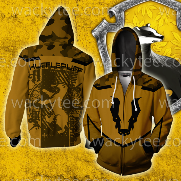 Hufflepuff My Honor Is My Loyalty Harry Potter Zip Up Hoodie