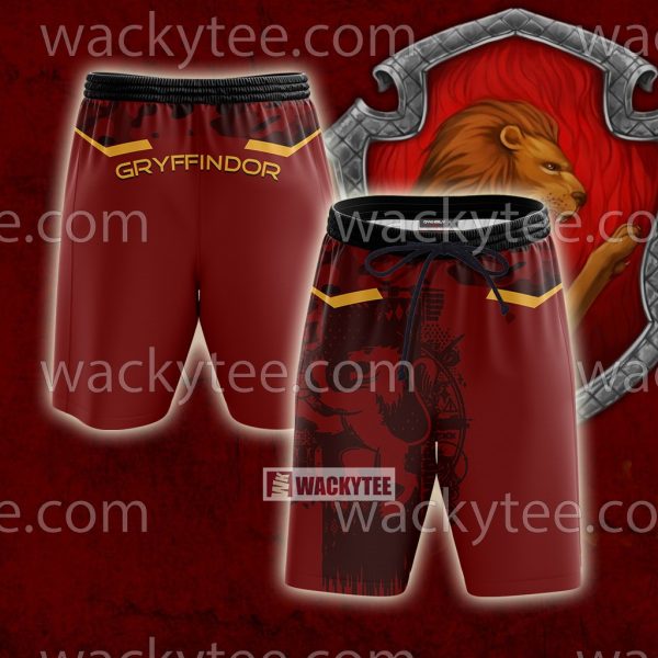 Gryffindor Let Deeds Reveal Your Heart Harry Potter Beach Shorts