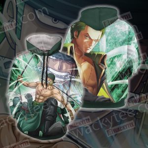 One Piece Pirate Hunter Zoro 3D Hoodie