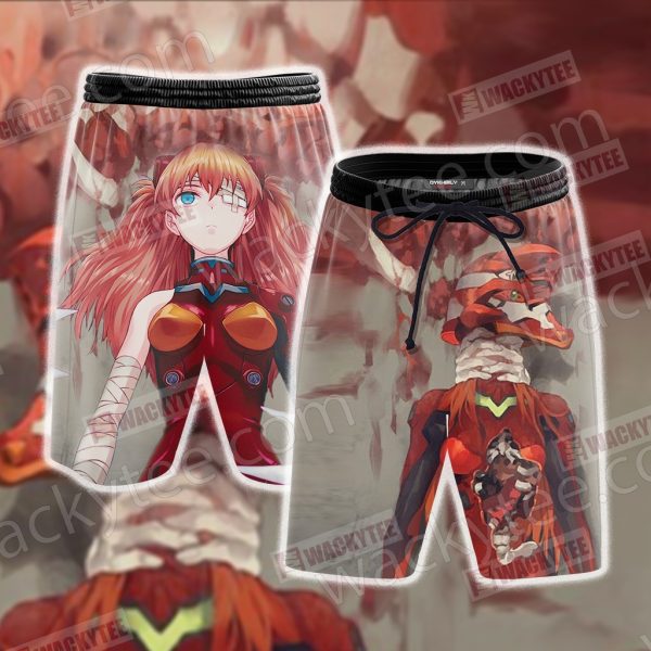 Shin Seiki Evangelion Soryu Asuka Langley Beach Shorts