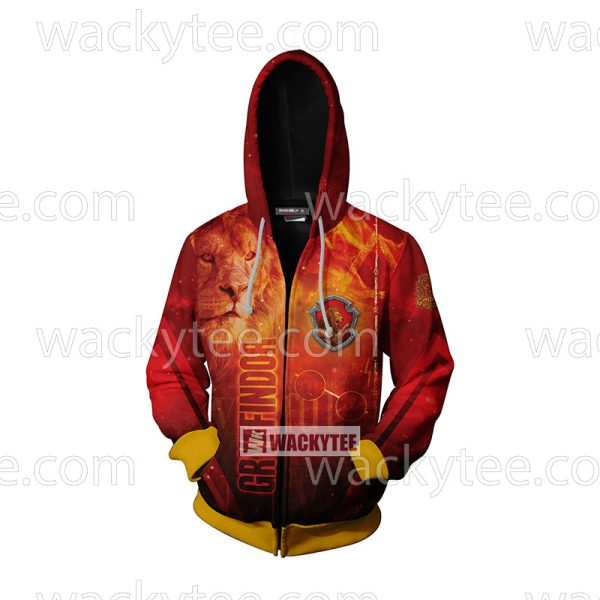 The Brave Gryffindor Harry Potter New Look Zip Up Hoodie