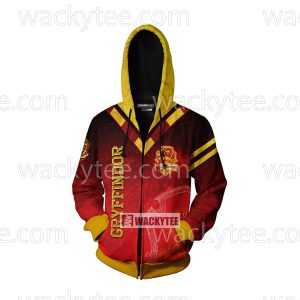 Gryffindor Let Deeds Reveal Your Heart Zip Up Hoodie