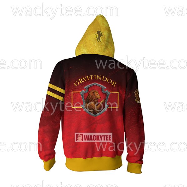 Gryffindor Let Deeds Reveal Your Heart Zip Up Hoodie