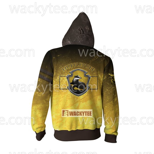 Hufflepuff My Honor Is My Loyalty Unisex Zip Up Hoodie