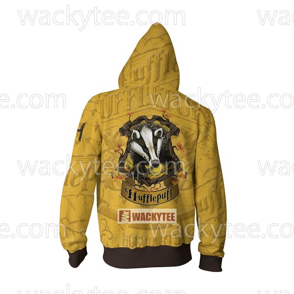 Hufflepuff Wear Your House Colours With Pride Zip Up Hoodie