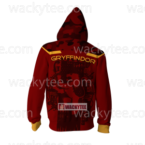 Gryffindor Let Deeds Reveal Your Heart Harry Potter Zip Up Hoodie