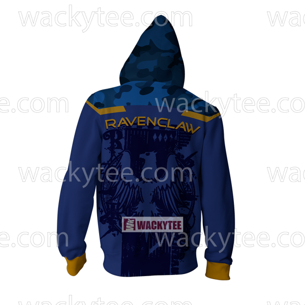 Ravenclaw The Doors Of Wisdom Are Never Shut Harry Potter Zip Up Hoodie