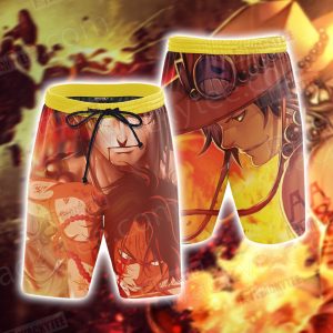 One Piece Ace 3D Beach Shorts