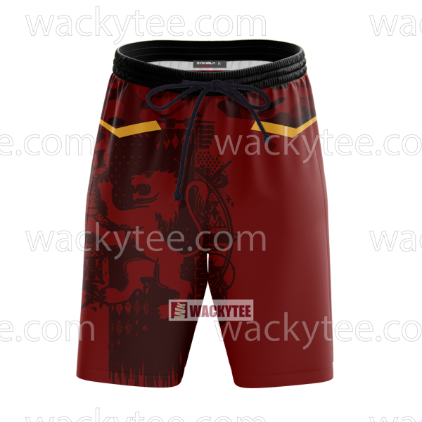 Gryffindor Let Deeds Reveal Your Heart Harry Potter Beach Shorts