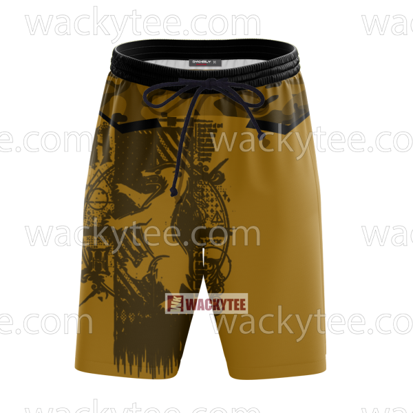 Hufflepuff My Honor Is My Loyalty Harry Potter Beach Shorts