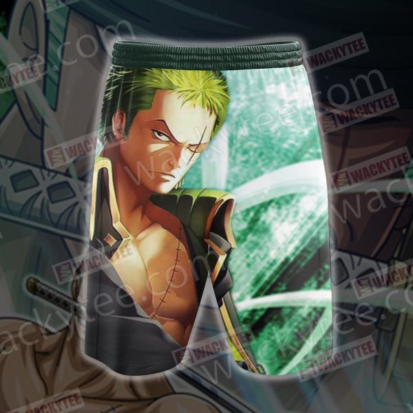 One Piece Pirate Hunter Zoro Beach Shorts