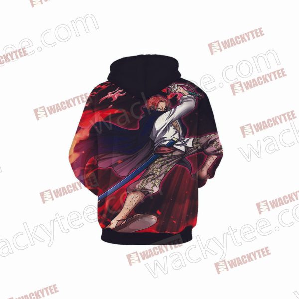 One Piece Red-Haired Shanks 3D Hoodie