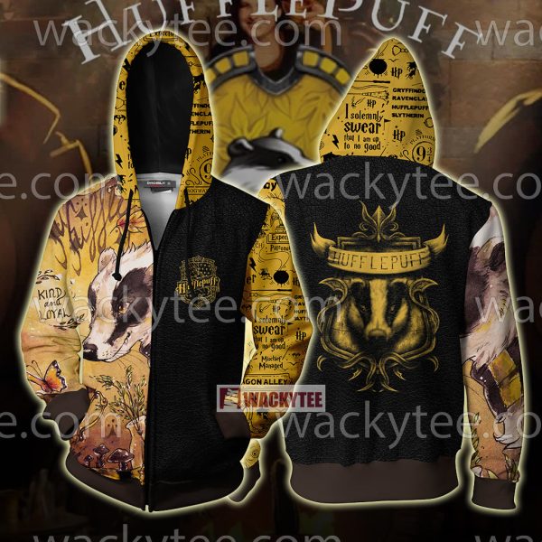 Hufflepuff House  Kind And Loyal Harry Potter Zip Up Hoodie