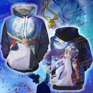 Sailor Moon And Tuxedo 3D Hoodie