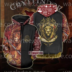 Gryffindor House Courage And Bravery Harry Potter 3D Hoodie