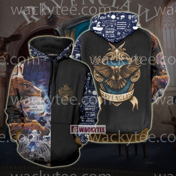 Ravenclaw House Intelligent And Individual Harry Potter 3D Hoodie