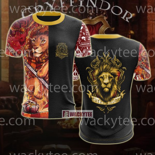 Gryffindor House Courage And Bravery Harry Potter Unisex 3D T-shirt