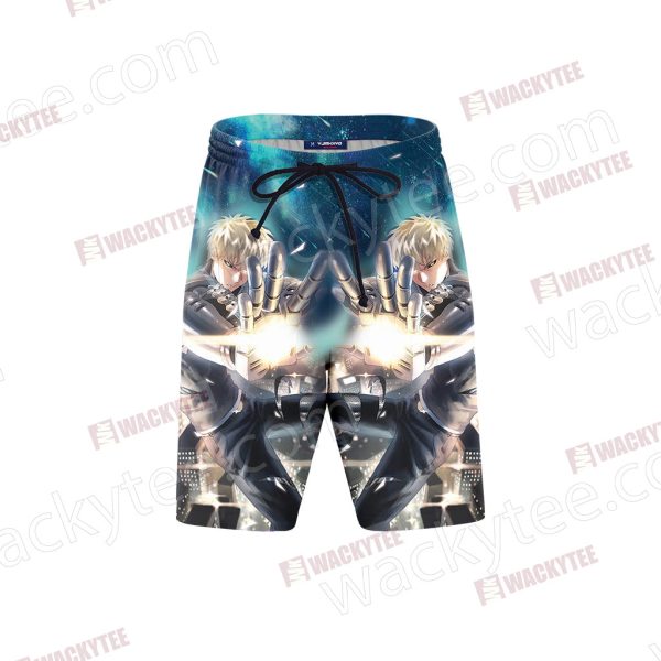 One Punch Man Genos Beach Shorts