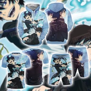 Blue Exorcist Okumura Rin and Okumura Yukio 3D Beach Shorts